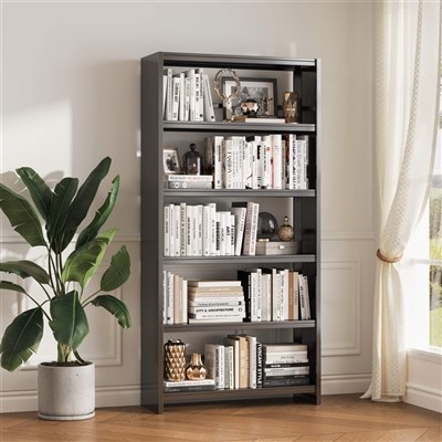 L'estatjèr negre metallic presenta un dessenh de fin de libres, qu'empacha eficaçament los libres de glissar e manten l'estatjèr ordenat e organizat.